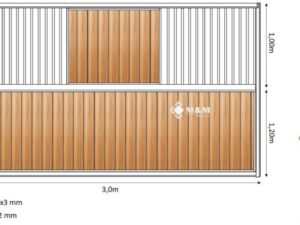Pferdebox-003-300/220 mit Holz